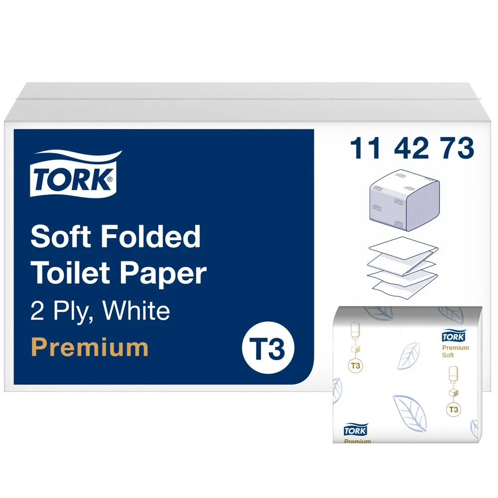 Tork T3 Premium toiletpapier 2-laags, 19×11 cm — doos à 7560 vel | Schoonzaak